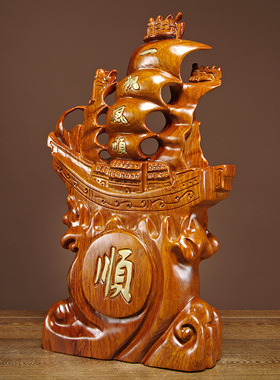 一帆风顺船摆件家居客厅开业礼品