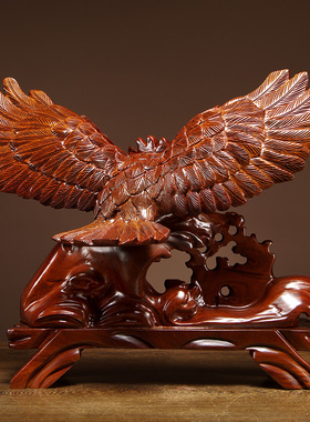 雕刻老鹰摆件家居客厅桌面装饰