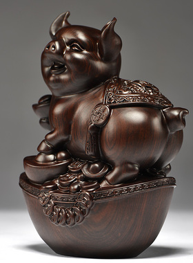 雕刻十二生肖动物家居客厅工艺品