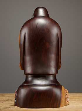 家居客厅桌面红木礼品弥勒佛像