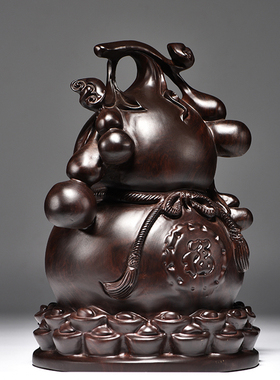 黑檀木葫芦送礼工艺品客厅桌面