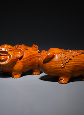 木雕十二生肖家居客厅送礼工艺品