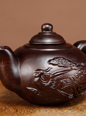 实木雕刻茶壶客厅博古架工艺礼品