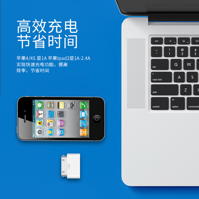 艾莱克适用于安卓转苹果4s转接头iPhone数据线转换头平板电脑ipad充电器Phone13数据线苹果12pro手机14充电器 - 图2