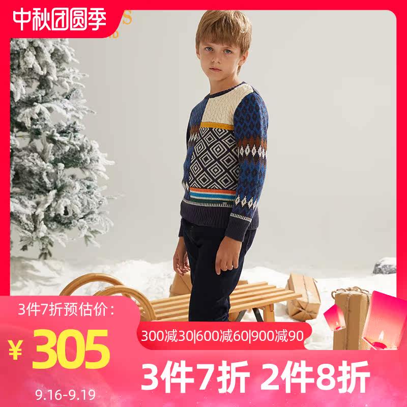 eland kids衣恋童装秋冬新男童毛衣 elandkids衣恋毛衣/针织衫
