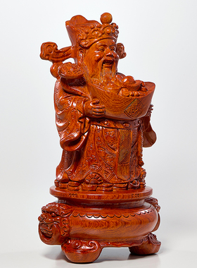 财神爷客厅佛像如意花梨木