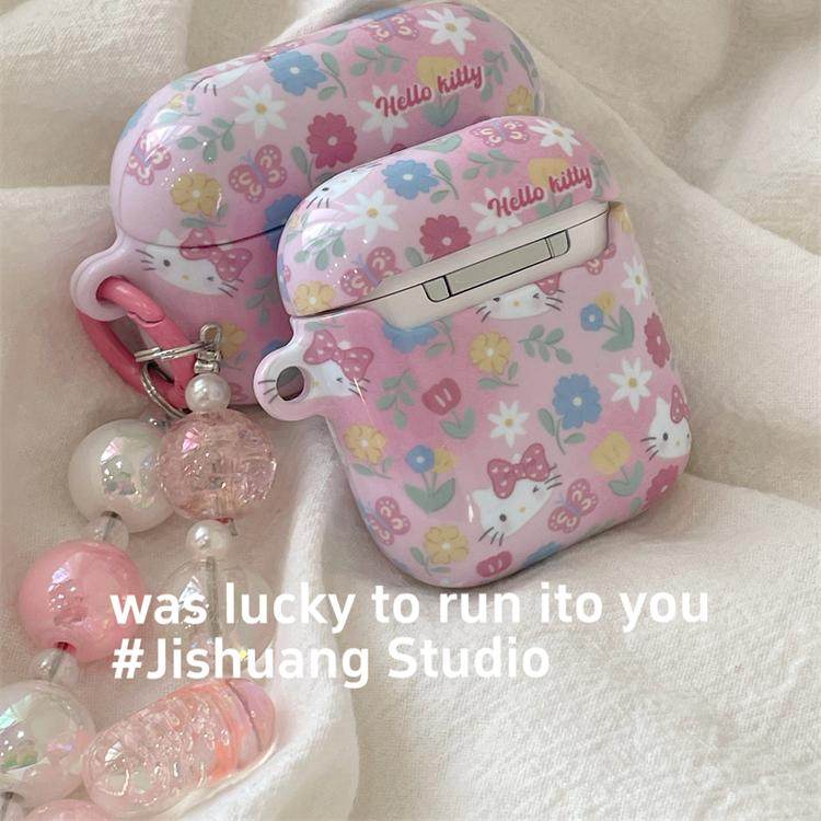 日韩ins小碎花kitty适用苹果耳机保护套airpodspro2无线蓝牙耳机壳三代airpod4二代ipod耳机套airpods3保护壳,淘宝优惠券,粉丝福利购,淘宝优惠卷