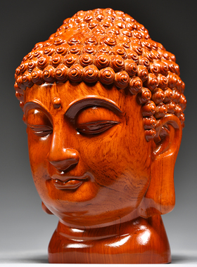 祝福客厅佛首佛头佛像实木质木雕