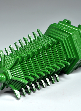 绿色桃木雕刻9层文昌塔摆件