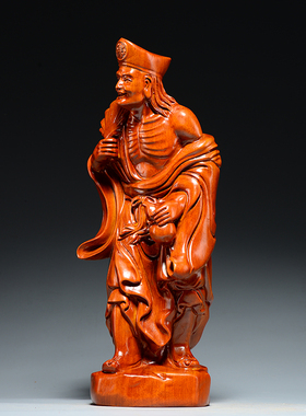 花梨木祝福新古典客厅木雕菩萨像