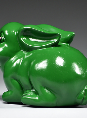 领导实木质兔祝福客厅十二生肖兔