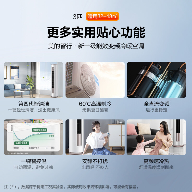 美的空调大3匹p一级变频柜机 美的中大云商空调