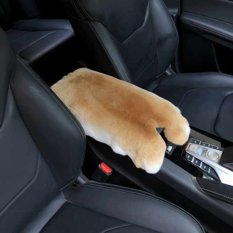 獭兔毛扶手箱垫冬季汽车毛绒真皮中央扶手垫套皮毛一体防护皮草毛,淘宝优惠券,粉丝福利购,淘宝优惠卷