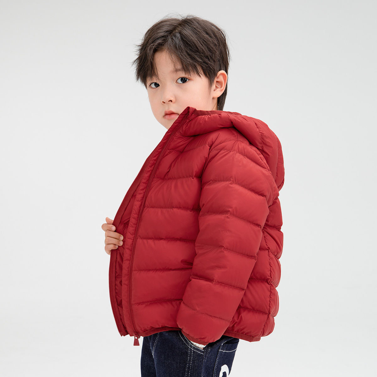 佐西儿童羽绒服男童三防轻薄冬季衣服2025新款秋冬装男孩外套童装