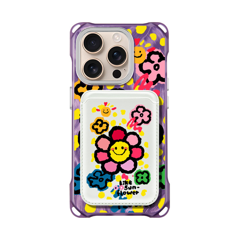 原创波点太阳花适用苹果17promax手机壳小众新款14创意卡通13斜挎手提16挂绳可调节磁吸卡包iphone15pro个性,淘宝优惠券,粉丝福利购,淘宝优惠卷