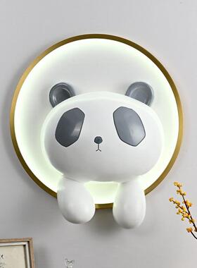 创意熊猫壁饰客厅电视背景