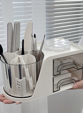 美甲工具收纳盒化妆品梳妆台