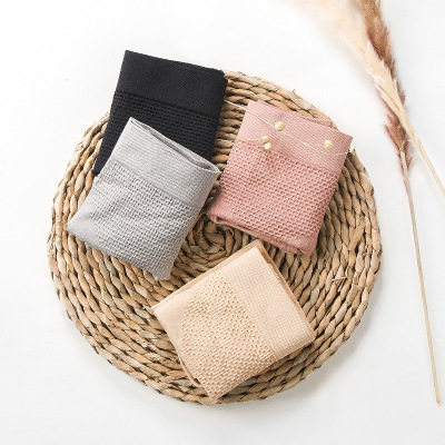 日系女蜂巢透气纯棉裆暖宫收腹内裤 洁览内裤