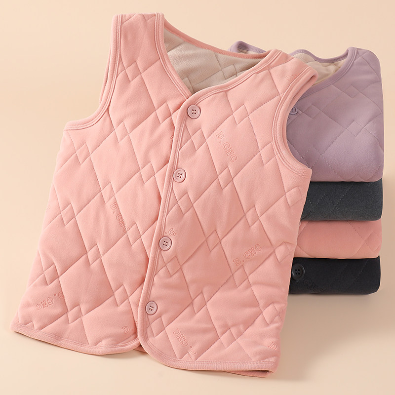 儿童马甲男女童秋冬季内穿加绒加厚保暖背心宝宝中大打底校服神器,淘宝优惠券,粉丝福利购,淘宝优惠卷