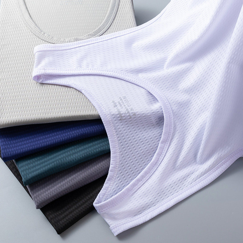 冰丝男士夏季外穿窄肩健身跨栏t恤 澳哲森背心/马甲