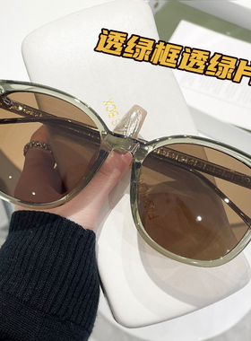 潮枠防紫外线圆形韩版太阳镜女