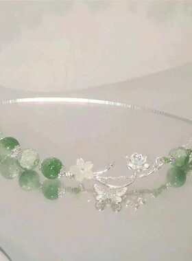 款青青子衿新式古风蝴蝶手錬爆覆古清冷众设计感饰中品半镯小串珠