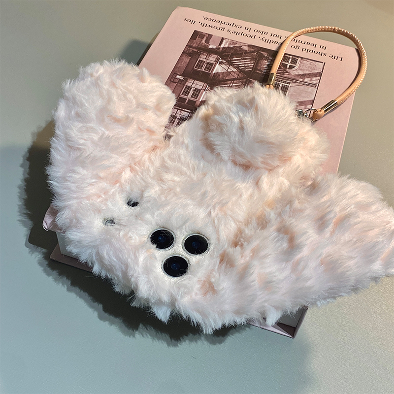 纯色蕾丝兔子适用vivoiqooz10x手机壳iqooz9turbo立体z8x耳朵z7i秋冬季z6x毛绒z5卡通u5x爱酷u3x/iq00/vivo软 - 图2