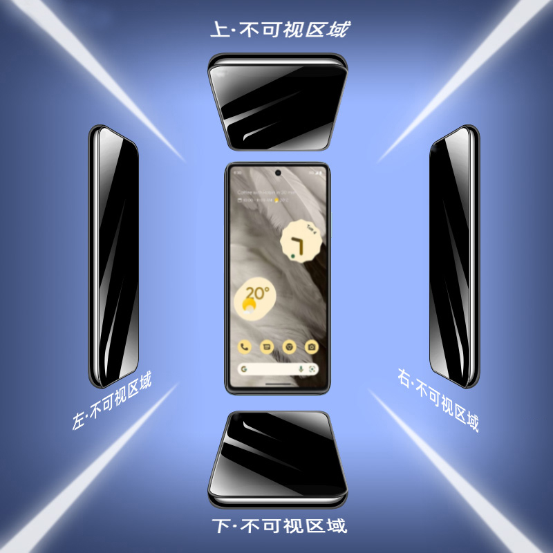 谷歌Pixel 7隐私膜pro7防偷看360°全屏覆盖6a窥视5非钢化4a不碎边上下左右防偷看6pro手机膜隐私防偷看屏幕