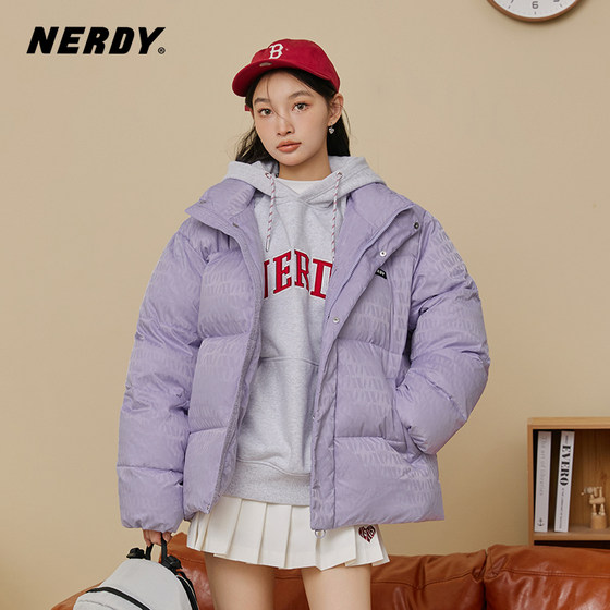 NERDY short lightweight down jacket for men and women the same down jacket mid-length couple winter warm jacket loose