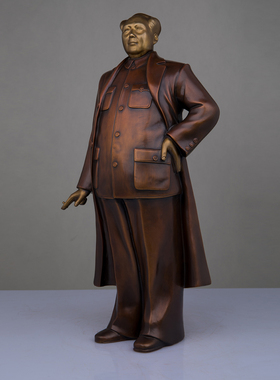 毛主席铜像铜家用摆件