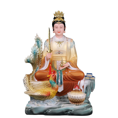九天玄女神像九天玄女娘娘九天玄女像战神汉白玉彩绘家用神像摆件 - 图3