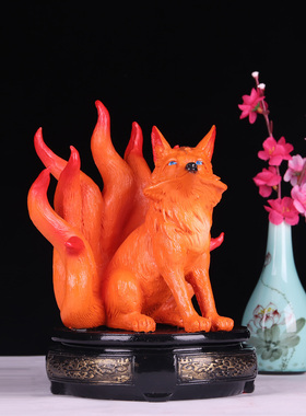 狐狸小摆件树脂家居摆件