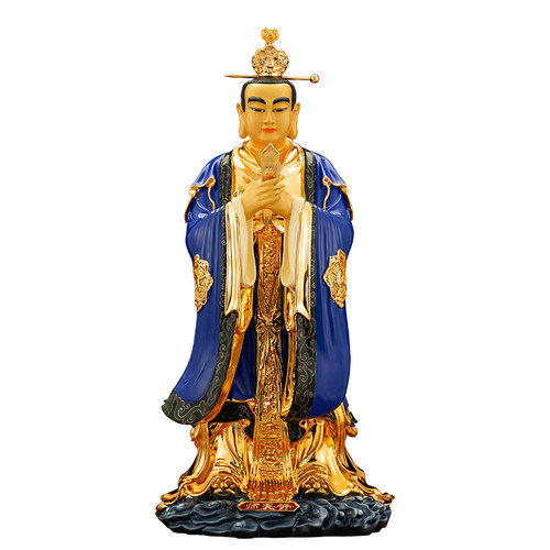 台湾工艺铜鎏金四大天师神像张道陵葛玄萨守坚许逊许真君铜像摆件 - 图3