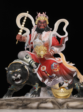 武财神赵公明神像汉白玉家用摆件