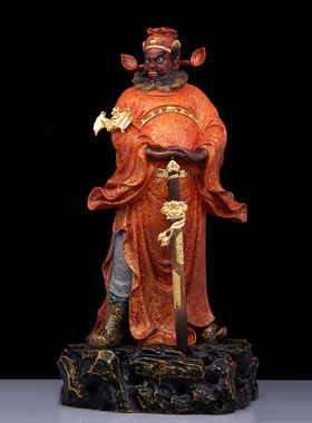 钟馗铜像天师福神钟南山圣君门神家五鬼天师神像供奉神像家用摆件