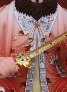 张天师神像汉白玉中式客厅摆件