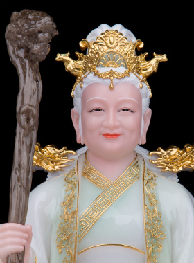 碧霞元君神像汉白玉家用摆件