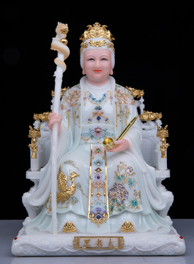 胡三太爷胡三太奶神像汉白玉天清黑老太太神像四大家族供奉摆件