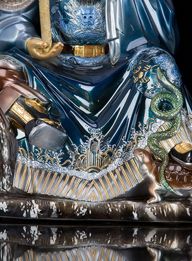 神像纯铜祖师居家摆件