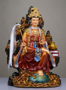 地母娘娘神像铜琉金彩后土娘娘铜像大地之母九母元君家用供奉摆件