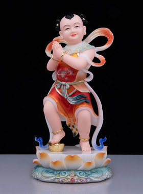 金童玉女神像善财童子龙女金童玉女像体童男童女真身佛像供奉摆件