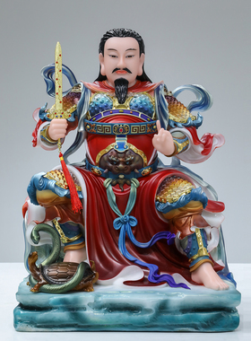 真武大帝神像玄武山玄天上帝神像汉白玉武当山祖师爷上帝公摆件