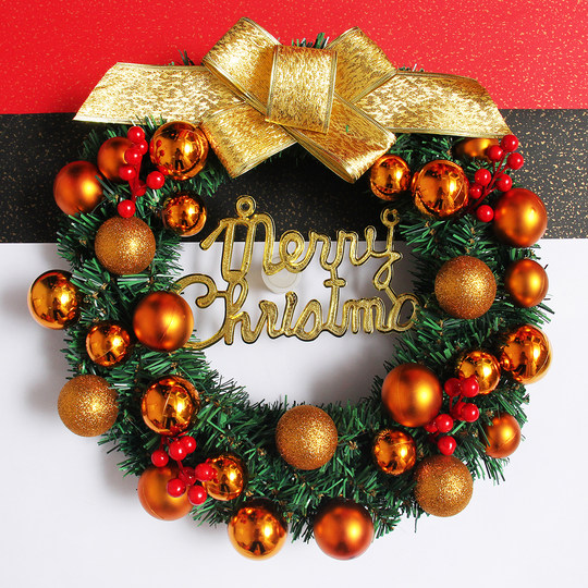 Christmas decorations garland door hanging rattan hotel decoration