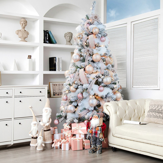 Home small set Internet celebrity pink window Christmas tree