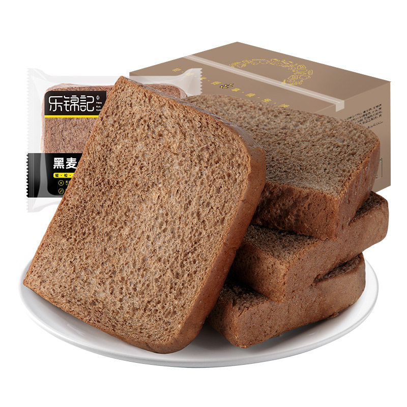 乐锦记黑麦整箱早餐零食品轻面包 乐锦记安徽西式糕点