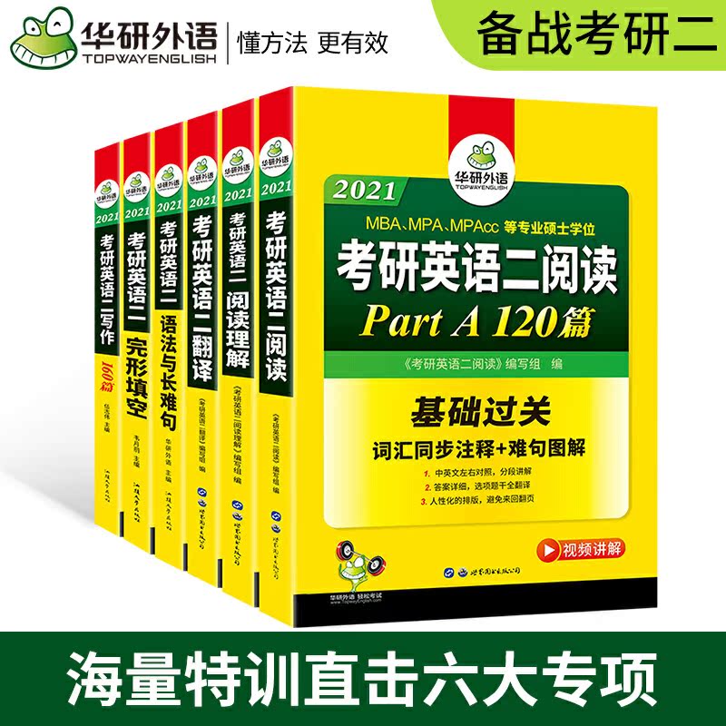 【自营】2021考研英语二阅读理解语法长难句完形翻译写作备考MBA MPA MPAcc可搭华研外语考研英语真题考研英语阅读-图1