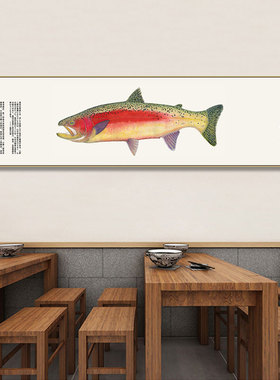 刺身店金枪鱼深海鱼类装饰画