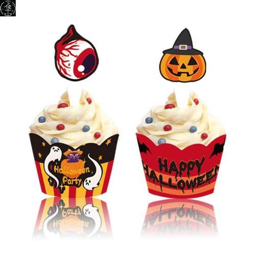 Halloween pumpkin photo prop party decoration cake placards - 图1