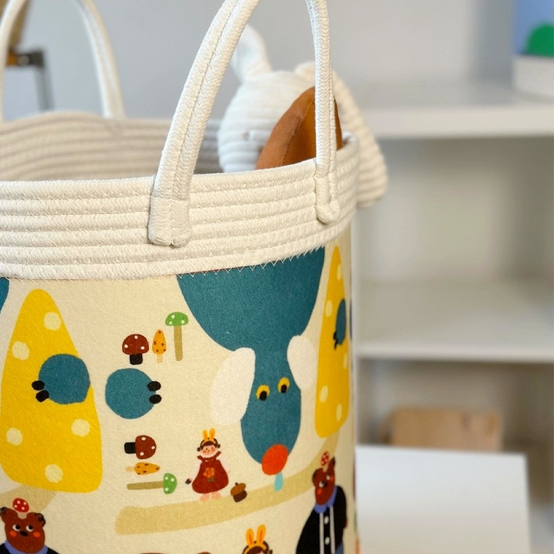 卡通折叠儿童玩具收纳桶宿舍衣服脏衣桶手提无异味车载零食收纳筐,淘宝优惠券,粉丝福利购,淘宝优惠卷