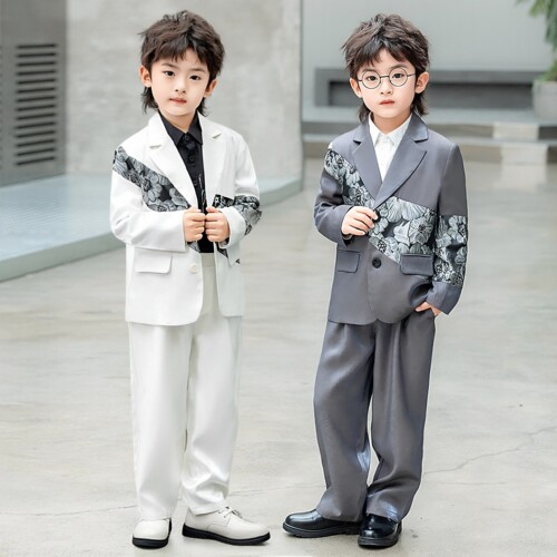 英国NEXT SKK男童国风新中式套装帅气周岁生日礼服花童主持演出服 - 图0